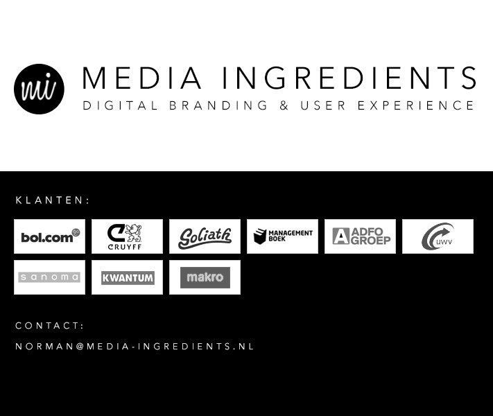 Media Ingredients - Digital branding & User Experience